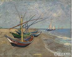 梵高海边的少年绘画